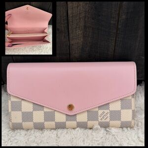 Louis Vuitton Sarah Damier Azur Wallet white & Ballerina Pink